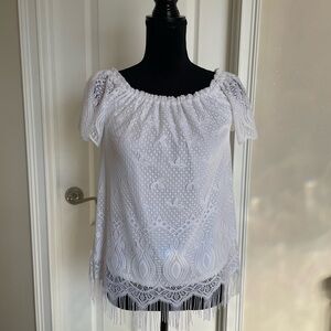 Lilly Pulitzer White Lace Blouse